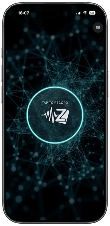 Voice Zettel on iPhone